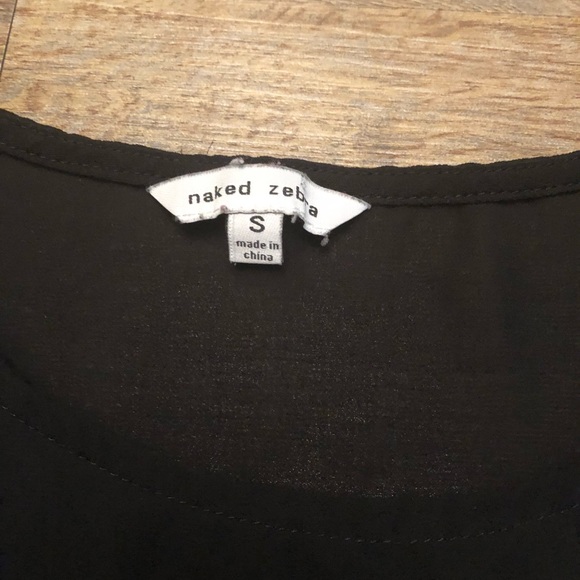 Black Front-tie Blouse - Picture 3 of 4